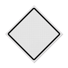 48" x 48" White Roll Up Traffic Sign - Custom or Blank