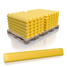 4' Dura Stop Heavy Duty Plastic Parking Block 4.5"H - 60 Pack