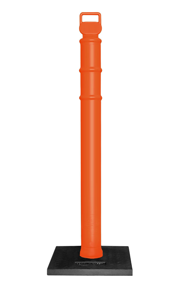 Easy Grab Premium 45" Delineators w/10 lbs Rubber Base