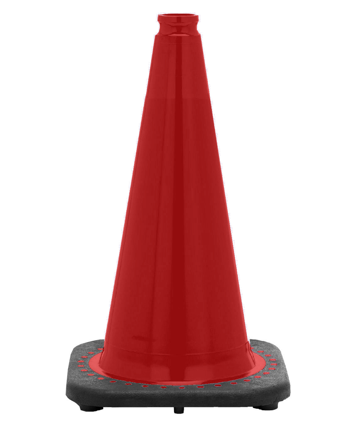 Patriotic 18" Traffic Cone, 3 lb Black Base - Select Color