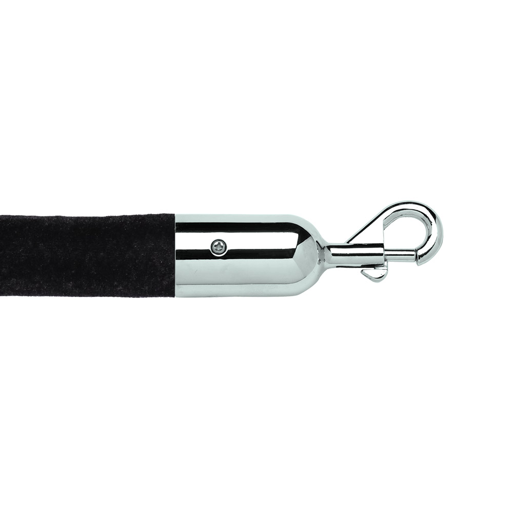 Velour Stanchion Rope Stainless Snap End