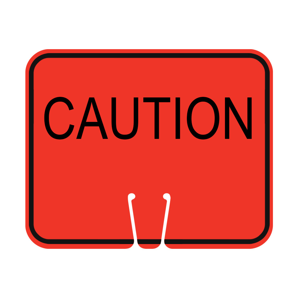 Traffic Cone Sign - CAUTION