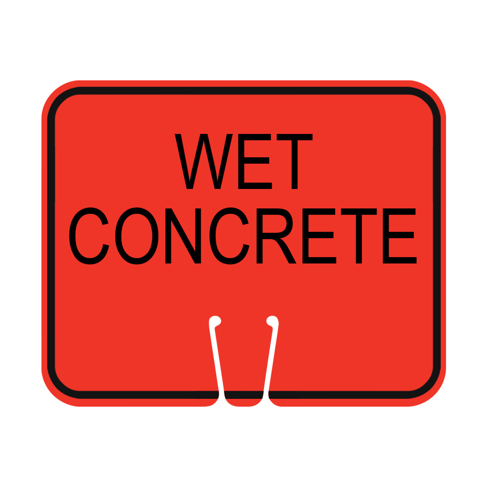 Traffic Cone Sign - WET CONCRETE