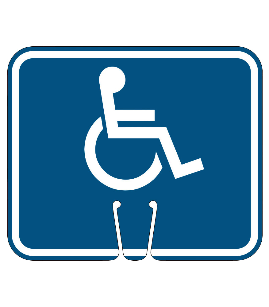 Traffic Cone Sign - HANDICAP Symbol