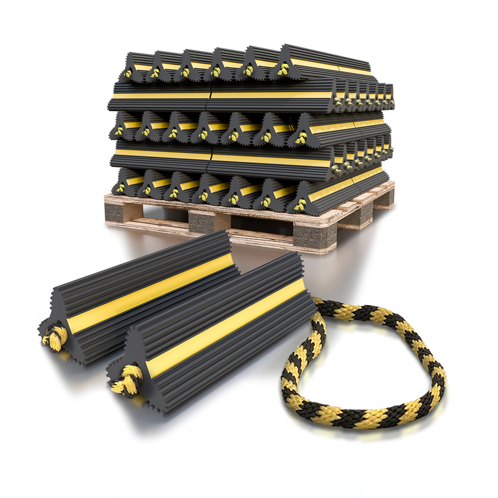 Aircraft Wheel Chocks Pair w/Connecting Rope - 30 Pack