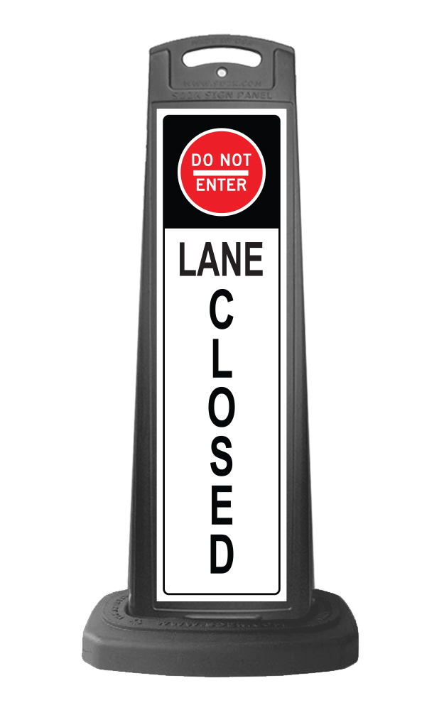 Custom Lane Closed Black Vertical Panel