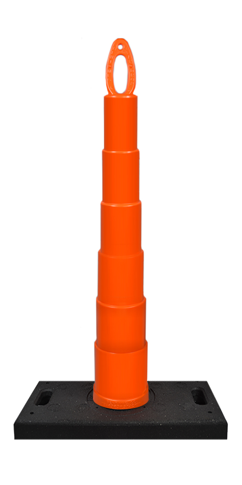 Mini Channelizer 42" Cone Drum w/Reflective Collars and Base