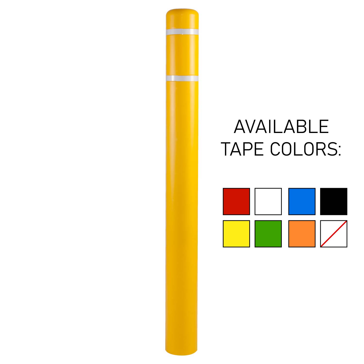 7" Post Guard Top Bollard Cover w/Stripes