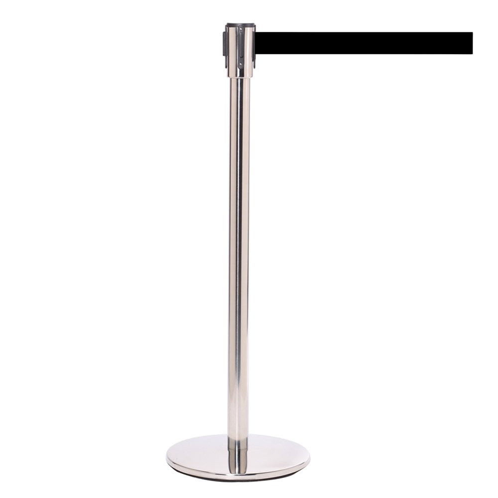 QueuePro Stainless Metal Retractable Belt Post