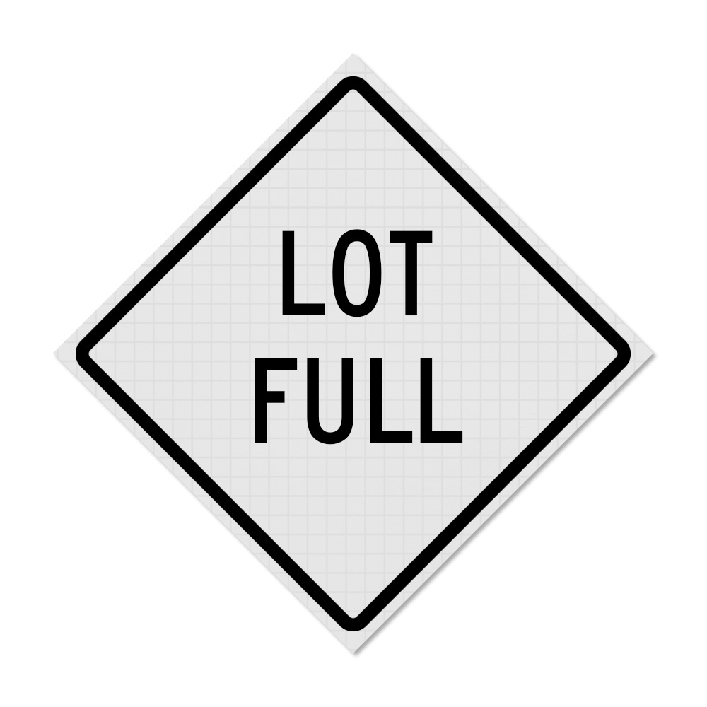 White Roll Up Traffic Sign - Lot Full
