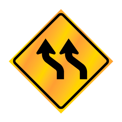 Left Arrow Detour Style 2 Traffic Warning Stickers Warning Sign