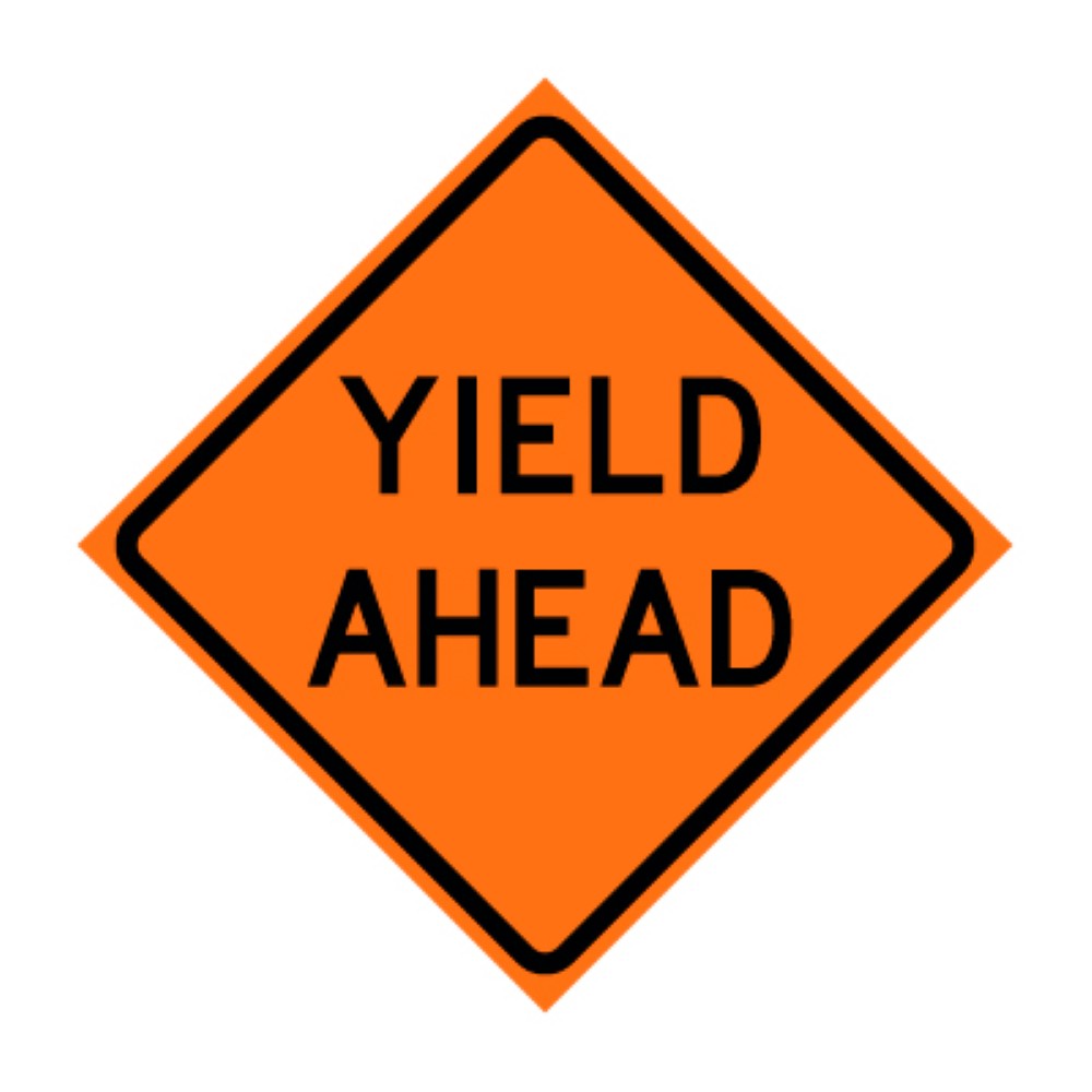 Yield Ahead Roll-Up Traffic Sign