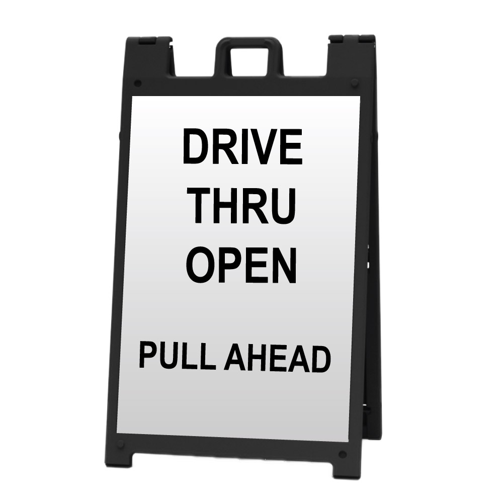 Deluxe Sign Frame - Drive Thru Open