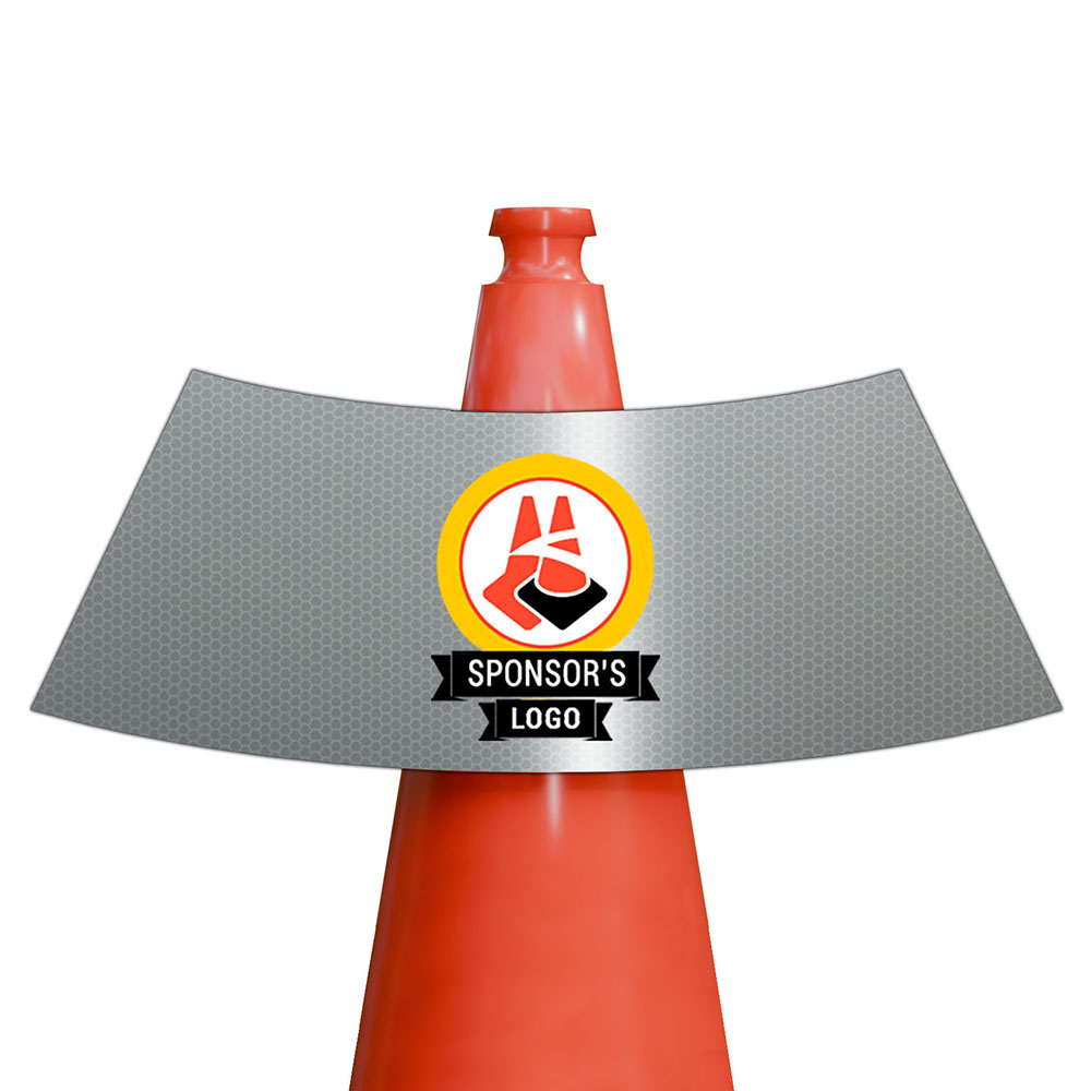 Traffic Cone Ads 6" Collar Sleeve for 18"/28" Cones - 1000 Pack
