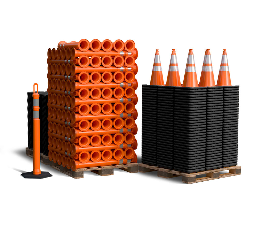 28" Traffic Cone & 42" Delineator Exclusive Bundle
