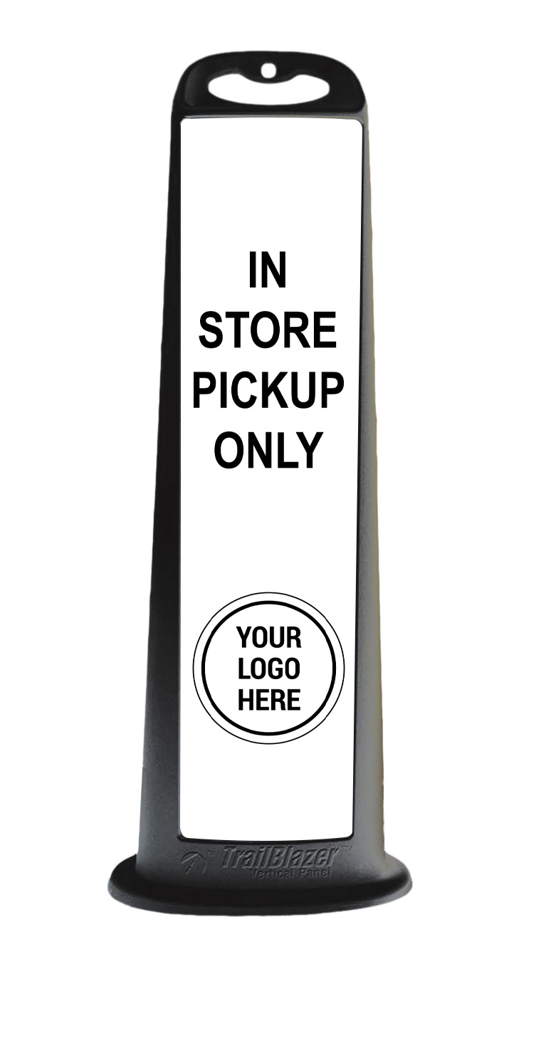 Black Vertical Panel w/Rubber Base - In Store Pickup Only