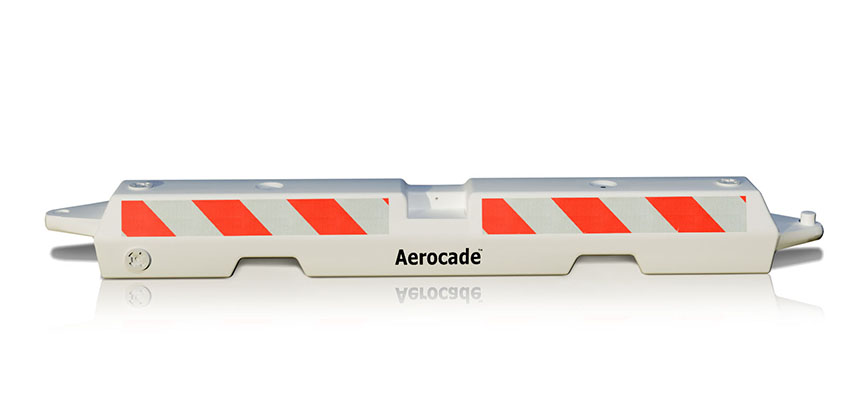 FAA Rated White Aerocade Airport Barricade