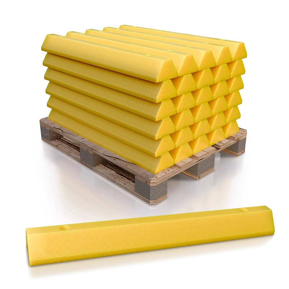 4' Dura Stop Heavy Duty Plastic Parking Block 4.5"H - 30 Pack