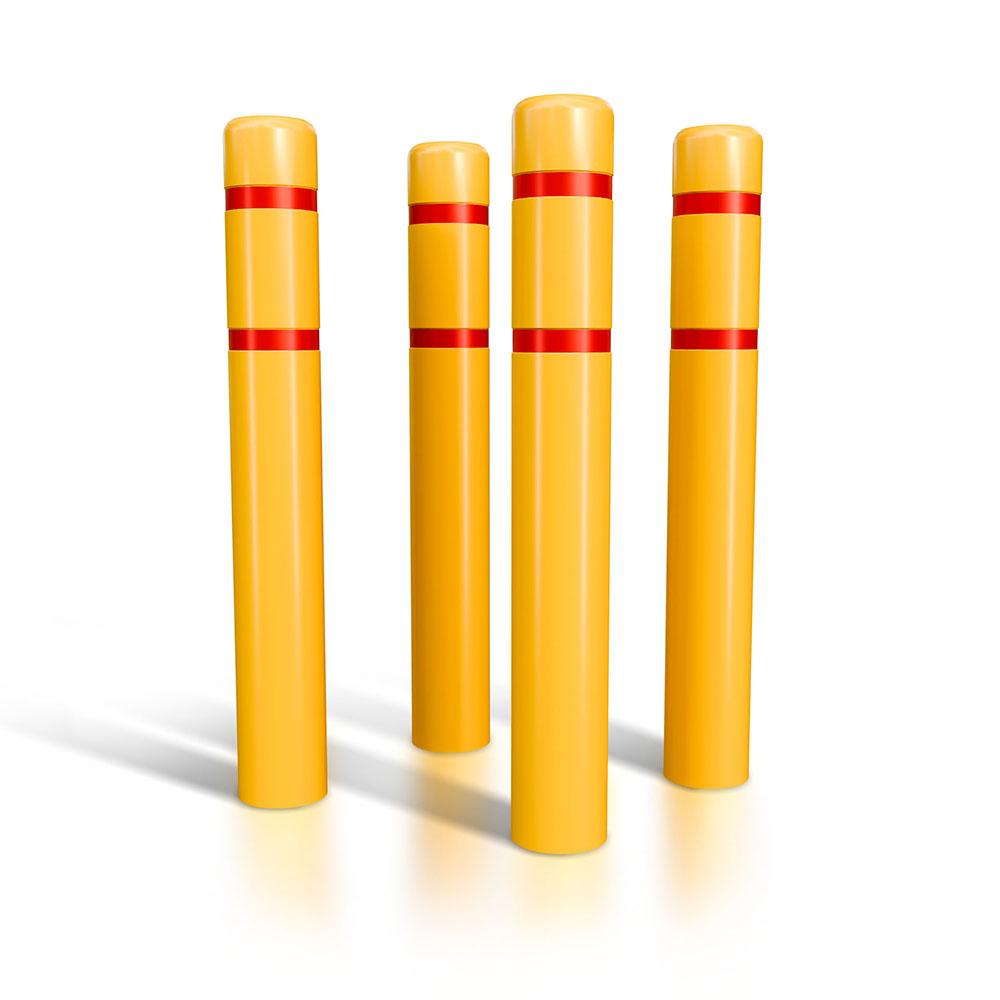 Bollard Cover 7" x 52" w/Reflective Tape - Pack of 4
