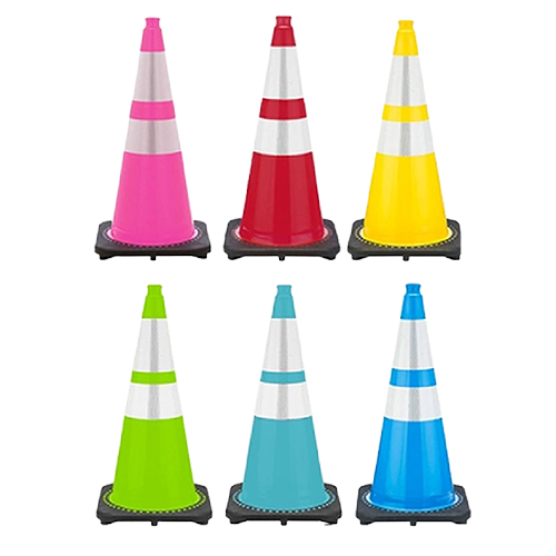 28 inch traffic cones in multiple colors from Traffic Cones For Less