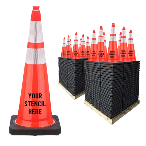 Pallet of 36 inch traffic cones from Traffic Cones For Less