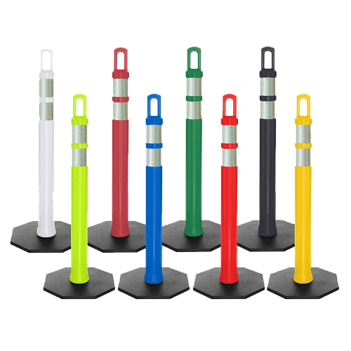 Rubber base delineator posts from Traffic Cones For Less