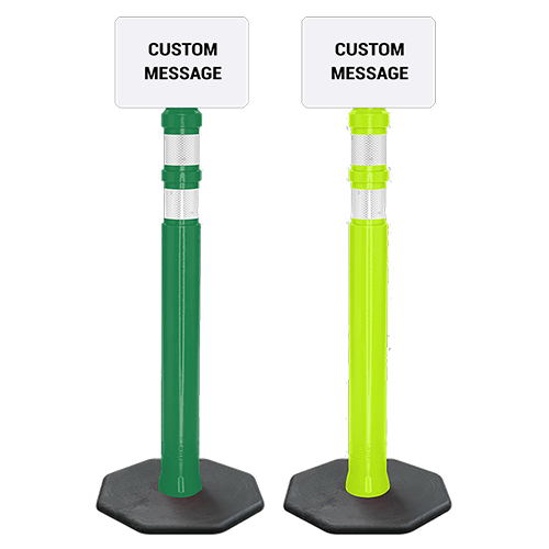 Green delineator posts from Traffic Cones For Less