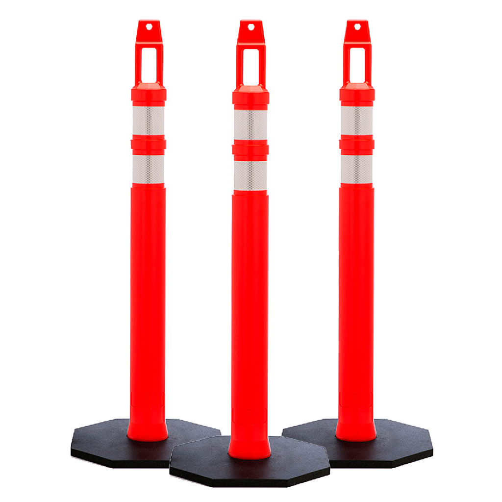 Orange delineator posts from Traffic Cones For Less
