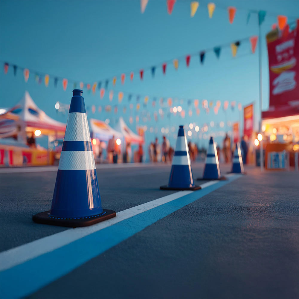 Traffic Cones At Event