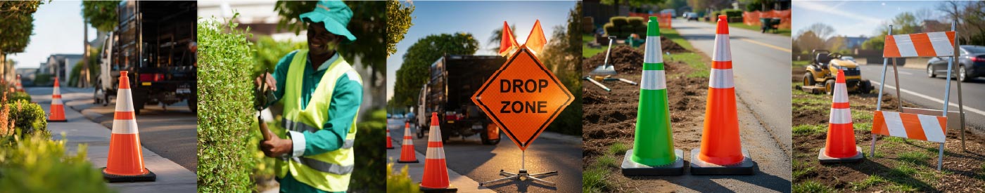 Landscaping at Traffic Cones For Less