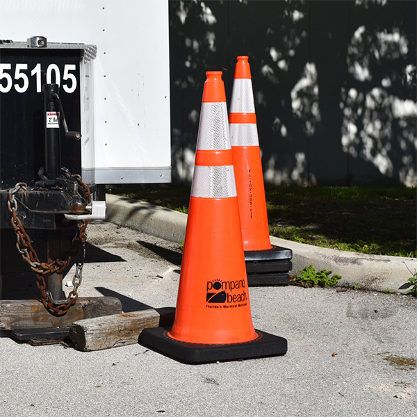 Custom branded traffic cones